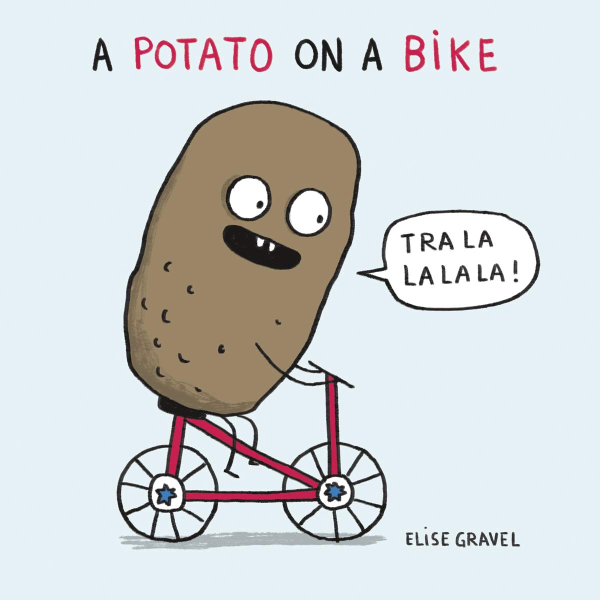 A potato on a bike